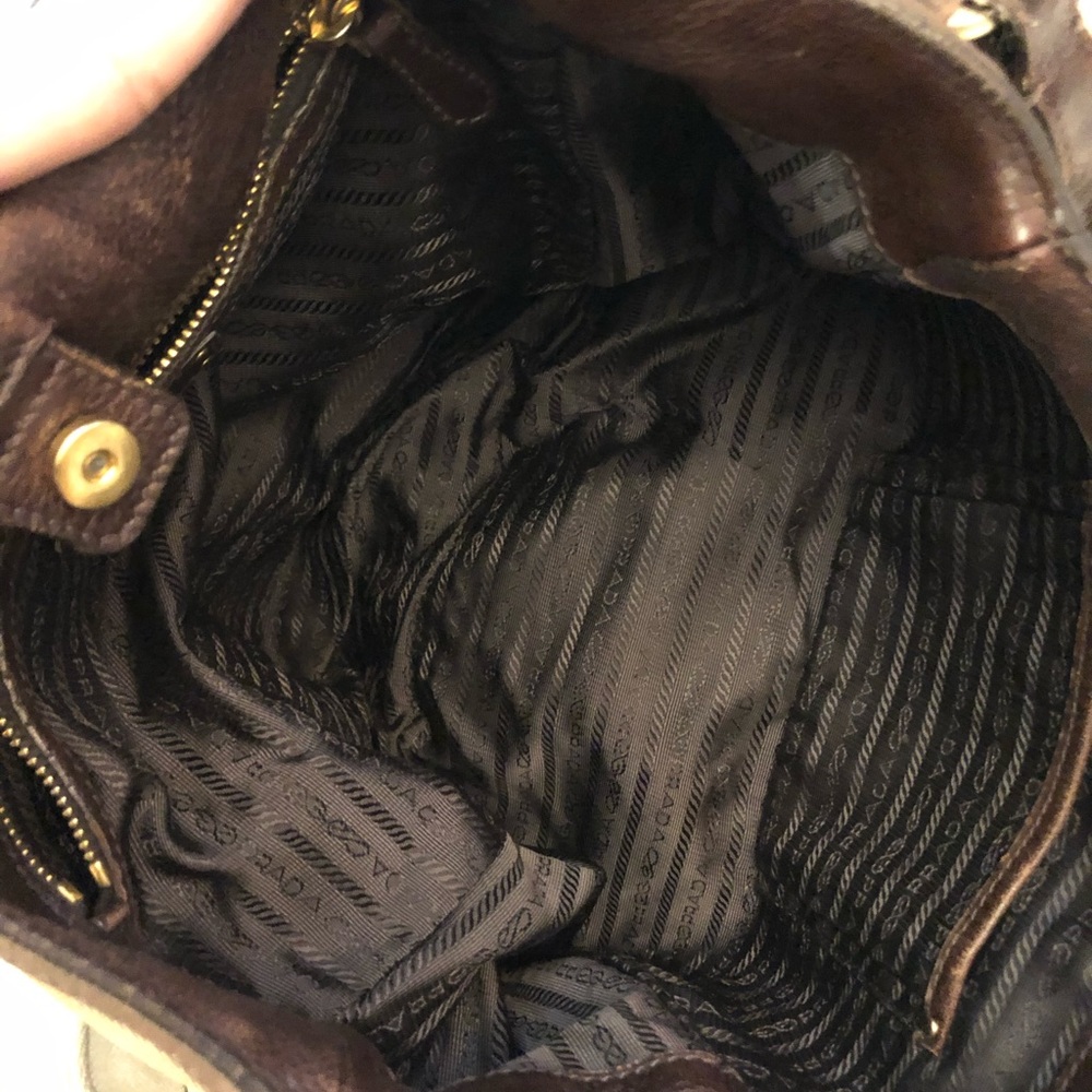 💯% AUTHENTIC PRADA Canapa Jacquard Logo Hobo - Picture 7 of 8